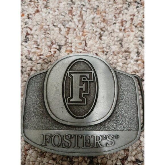 Fosters Brewery Lager Label Promo Belt Buckle Large Australian Beer Vintage - Picture 2 of 5